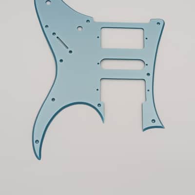 metallic ice blue acrylic pickguard for made in japan ibanez 6 string jem guitar image 5