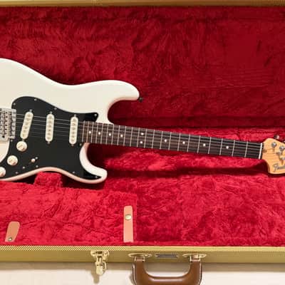 Fender American Performer Stratocaster Arctic White w/ Custom Shop 70th Anniv Hand-Wound Fat 50s, Tweed Case + Original Yosemites image 1