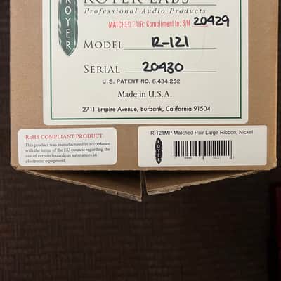 Royer R-121 Ribbon Microphones - Matched Pair image 3