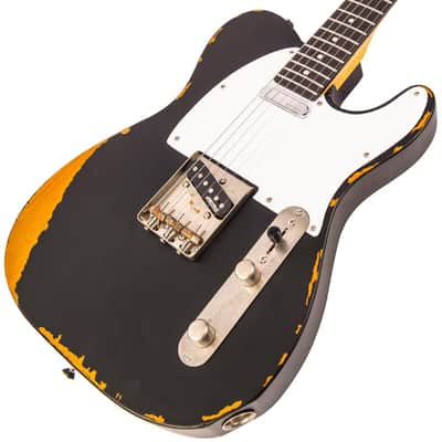Vintage V62 ICON Electric Guitar ~ Distressed Black image 4