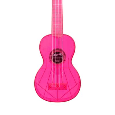 Kala Waterman Fluorescent Watermelon Pink Soprano Ukulele image 2