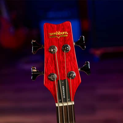 Washburn SB4R Wing Series Scavenger Electric Bass w/Gigbag, Trans Red image 18