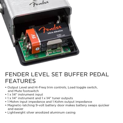 Fender Level Set Buffer Pedal Bundle with Fender Instrument Cable and 24 Picks image 4