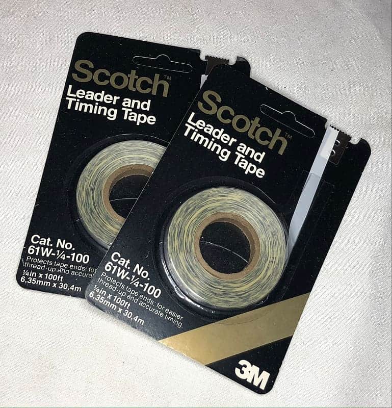 2 X 3M Scotch Leader & Timing Tape 1/4" NOS Reel to Reel ( Revox Studer Ampex Otari ) image 1