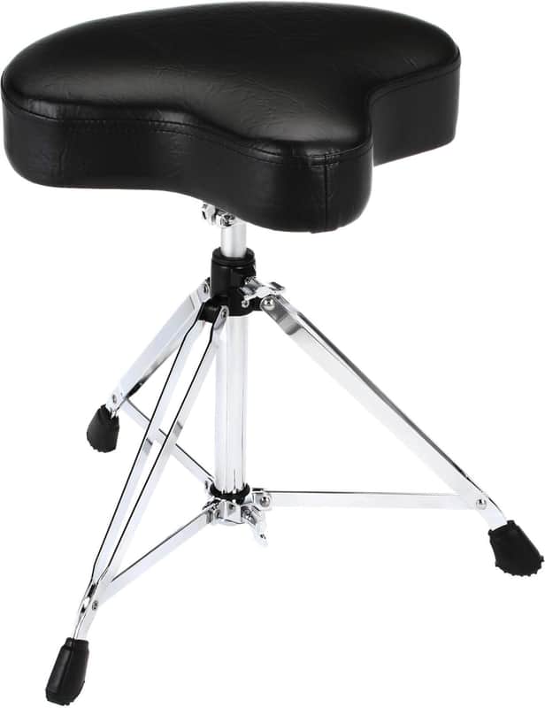 Drum Throne with Adjustable Height Motorcycle-Style Seat, Double-Braced Legs, Sturdy Drum Stool for Drummers, Comfortable Cushion for Practice or Performance image 1
