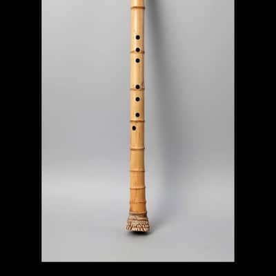 Concert-Grade 8-Hole Tang Xiao Flute - Blowing Shakuhachi - 2 Piece – Lacquered, Healing Tones in D/C/B Keys (Lowest Note) for Meditation & Music, Yellow Bamboo image 3