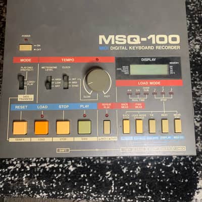 Roland MSQ-100 MIDI Digital Keyboard Recorder with DIN SYNC Mid-1980's - Gray Metal