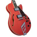 D'Angelico Premier SS Semi-Hollow Electric Guitar w/ Stairstep Tailpiece Fiesta Red