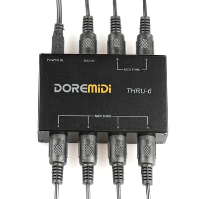 MIDI THRU-6 Box Controller 1 input 6 output Midi Interface Adapter image 1