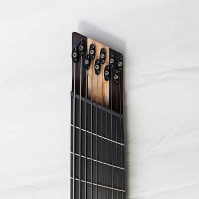 Agile 10 String Multi-Scale Fan Fret Chiral Nirvana 102730 RL MOD SS Flat Black Headless Electric Guitar image 4