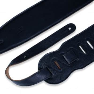 Levy's M4GF-BLK 3.5" Garment Leather Bass Strap image 3