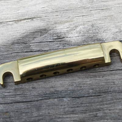 Vintage 1970's Mighty Mite Tailpiece Brass Les Paul ES SG Stop Tail image 5