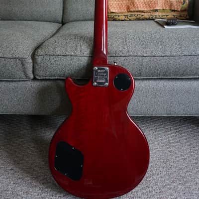1995 Epiphone Les Paul LP 300 w/ Pearly Gates Samick Factory Cherry Sunburst w/ hard case image 6