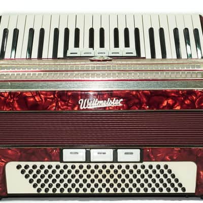 Weltmeister Accordion 120 Bass, German Keyboard Piano Accordian, New Straps and Soft Bag, 2737 image 3