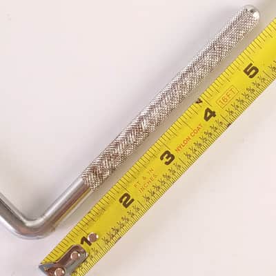 Diamond Knurling 3/8x5"x10"Cymbal L-Arm Rod Chrome Bass Drum Mount Holder Japan? image 2