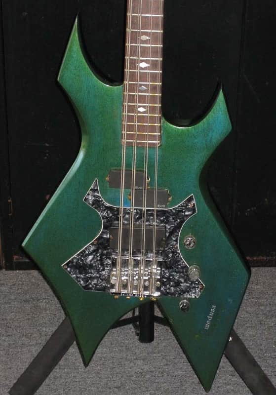B.C. Rich Warlock 8 String (custom) 1990's Blue-green image 1