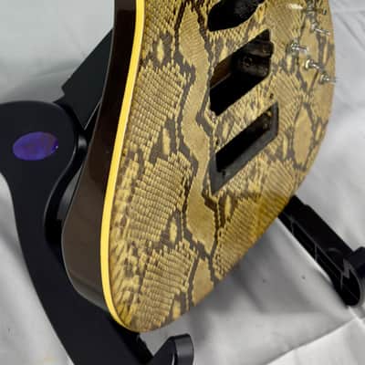 Unbranded Super Strat Style Electric Guitar Body HSS - Custom Snake Skin Finish image 6