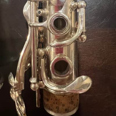 Penzel Mueller Double Wall Silver Clari-Met  Bb Clarinet 1920 - sterling silver image 14