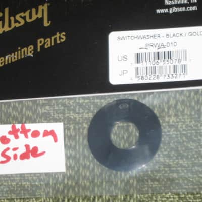 new in package A+ GIBSON Toggle Switch Washer Black with Gold Letters PRWA010 (PRWA-010) image 21