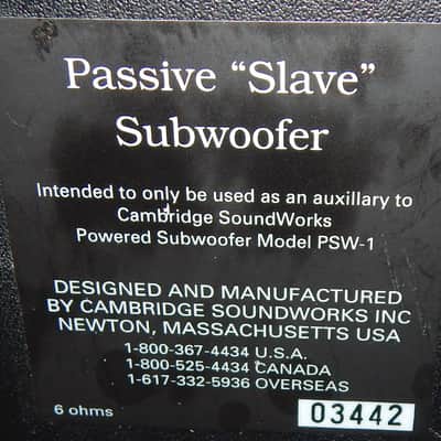 Cambridge Soundworks PSW1 master AND slave subwoofer SET image 8