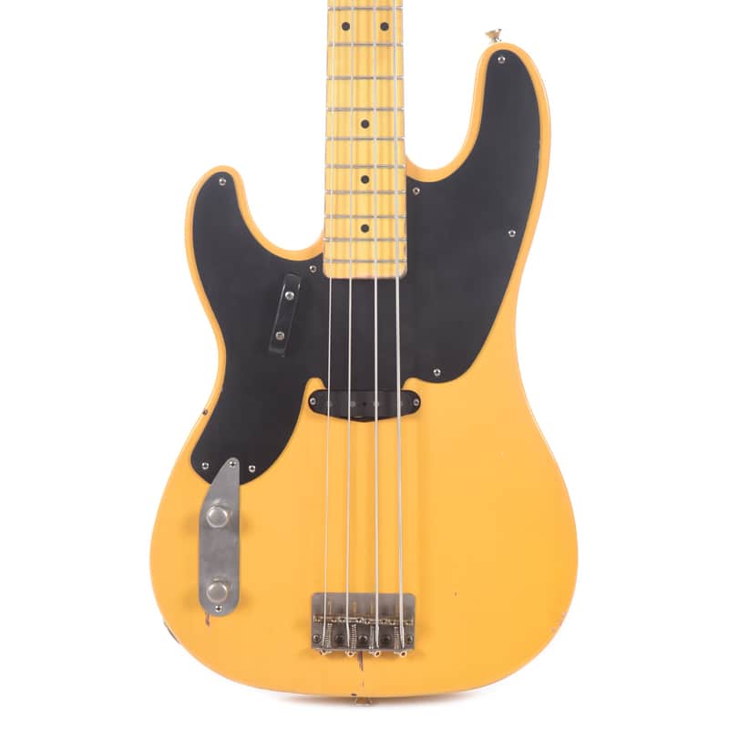 Nash PB-52 Butterscotch Blonde Light Relic LEFTY w/Lollar Pickups & 1-Ply Black Pickguard (Serial #NG5367) image 1