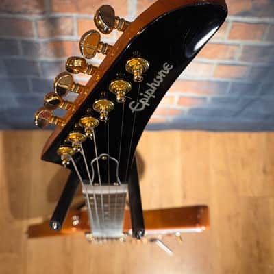 Epiphone 2016 '58 Korina Explorer Korina Black Pickguard w/ World Tour Gig Bag image 4