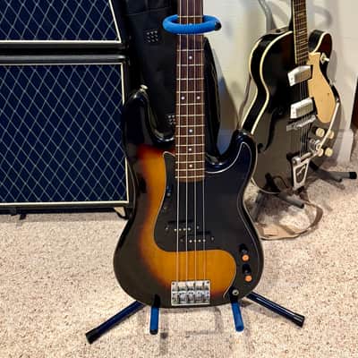 Bentley P-Style Electric Bass Guitar Early 90’s Korean MIK - Sunburst black guard image 1