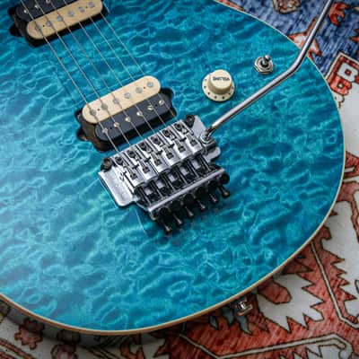 ERNIE BALL USA Music Man Axis HH Floyd "Blue Quilt" (1996) (SOLD) image 7