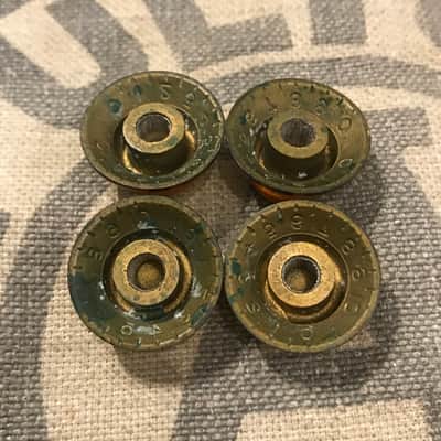 Vintage Gibson 1950's Amber Top Hat Bell-Bonnet Knobs Set of 4 Les Paul Burst image 6