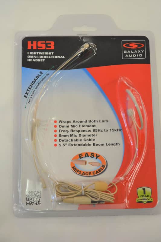 Galaxy Audio HS3-OBG-GAL Omni-Directional Headset Mic for AKG/Galaxy Audio image 1