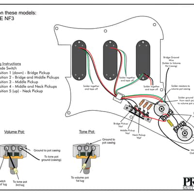PRS SE NF3 Pickup Set w/ Pickguard & Wiring Set image 11