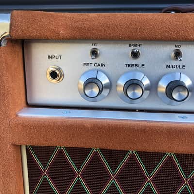 Two Rock Classic Reverb Signature Head and 2x12 Vertical cabinet 2020s - Brown Suede image 3
