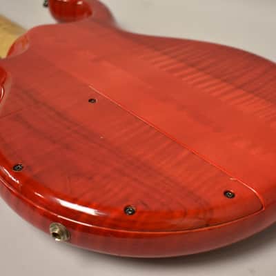 1990 Pedulla MVP-5 Bass Fretless Conversion 5-String Red w/HSC image 12