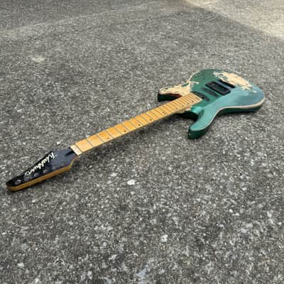 Sidewalk Sale: Washburn Mercury Series Electric Guitar Husk (1990s - Teal Flake) image 6