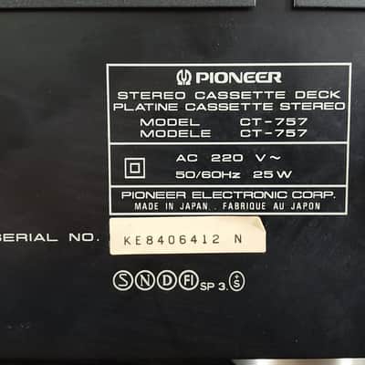 PIONEER CT-757 Rare Vintage Serviced MINT Stereo Cassette Deck 1990 Warranty image 13