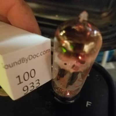 CBS 12BH7A tNOS AT1000 TESTED Vacuum Tube black plate 12BH7 dual triode 1951-1959 image 4