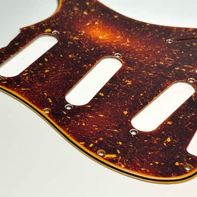 RebelRelic Stratocaster Celluloid Top Tortoise Pickguard - Brown Tortoise Strat Guard - Vintage - Aged Relic image 2