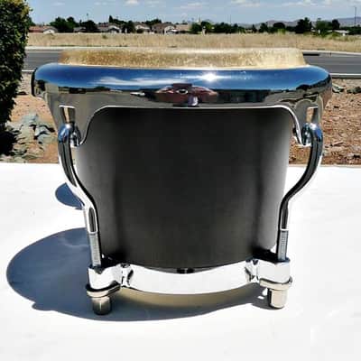 Toca Custom Deluxe Wood Bongo Set 7" and 8 .5" - Matte Grey Finish - PV MUSIC Drum Shop Inspected Tuned and Tested - Play / Sound Great - Excellent (Near Mint) Cosmetic Condition image 9