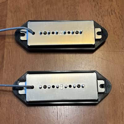 Good Land Pickups: Pouncers P-90 Alnico 2- Dogear Black Set image 3