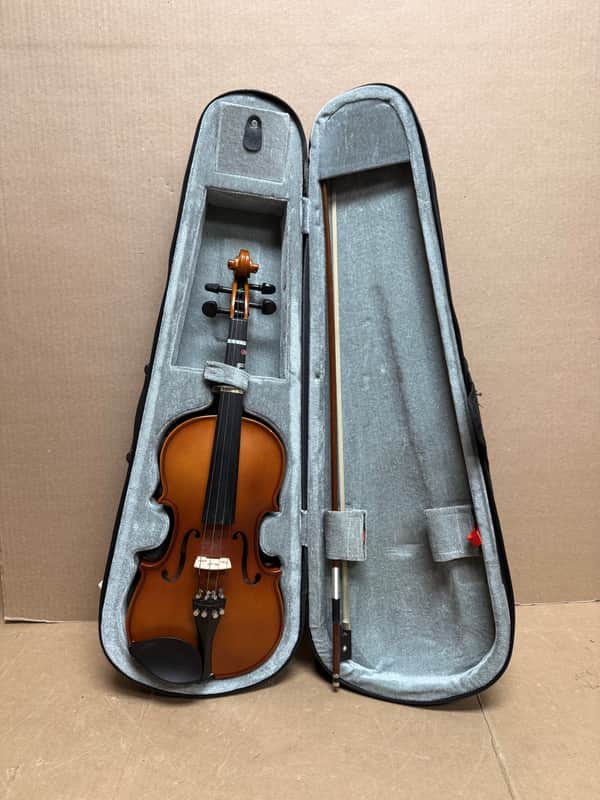 Unbranded 3/4 Violin Outfit with Bow and Hard Case image 1