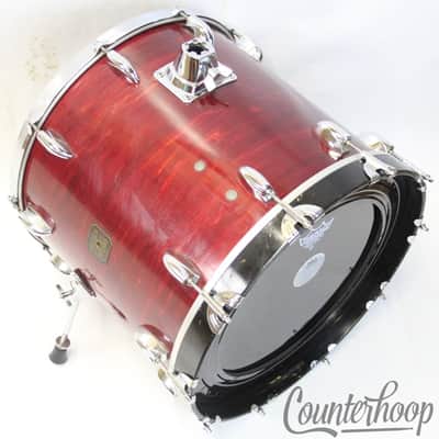 Gretsch 18x16"Bass Drum Vintage 80s Floor Tom Conversion Red Rosewood Jasper USA image 2
