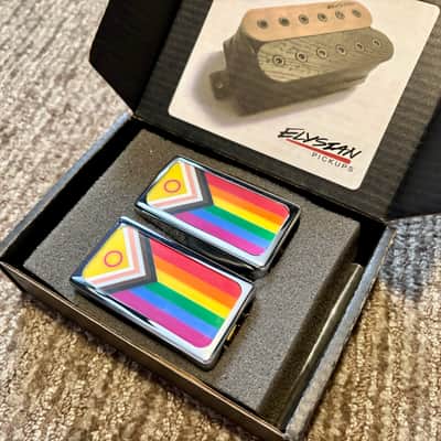 Elysian Pickups Valkyrie A5 Rare Pride Flag Rainbow Humbucker Set image 6