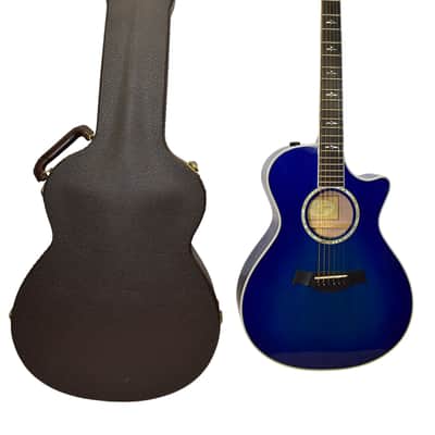 2009 Taylor 612ce Grand Concert Acoustic Electric Guitar, Blue w/ Case image 1