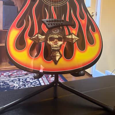 Dean The Player-Bret Michaels signature model 2000's - custom graphics/on black image 3