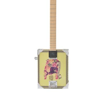 Electric Cigar Box Guitar Deer Crossing 3 String - Left Hand image 3