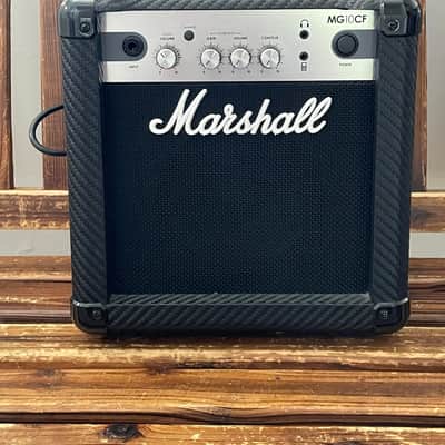 Marshall MG Carbon Fiber MG10CF 2-Channel 10-Watt 1x6.5" Solid State Guitar Combo 2011 - 2018 - Black Carbon Fiber image 1