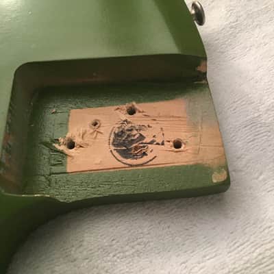 Vintage 1965 Airline Bighorn Green Solid Body Electric Guitar USA Made Kay + Original Gig Bag RARE image 22