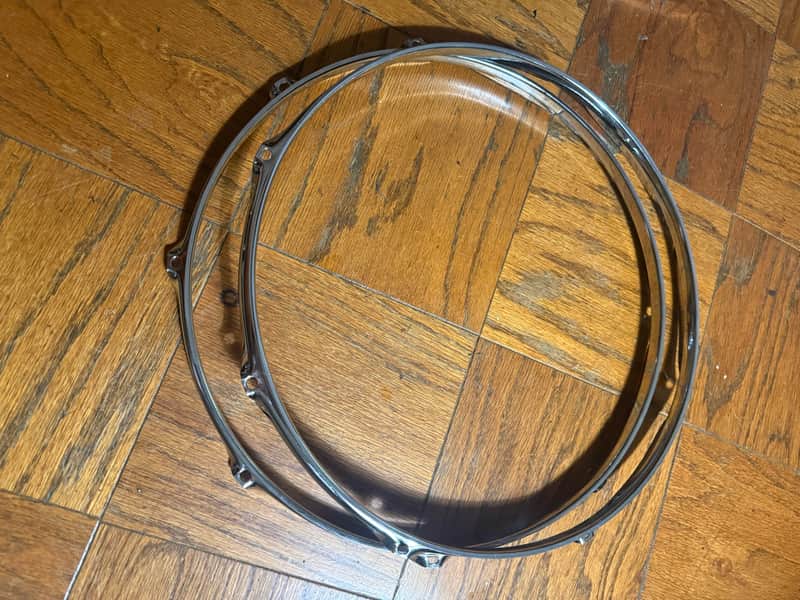 Pearl 16" triple flange 8-Lug hoop 1.6 mm Chrome image 1