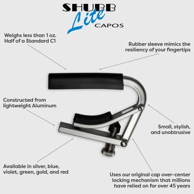 Shubb L2GRN Lite Capo for Nylon String Classical Guitars, Green image 4