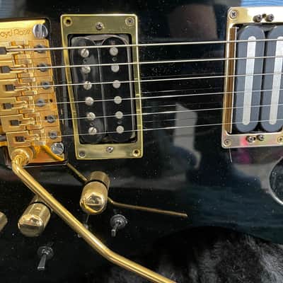 Kramer Sustainer USA Vintage 1986/1987 Black/Gold Floyd Rose, OHSC, Grover tuners excellent guitar. image 2